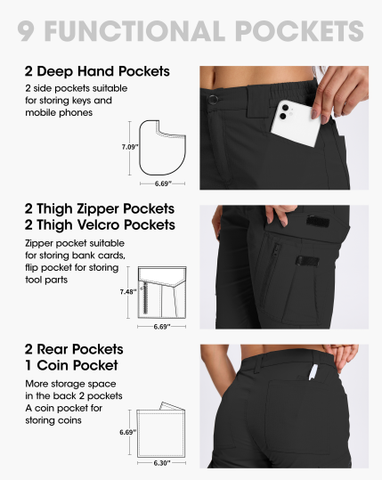 Women's High-Rise Straight-Leg Cargo Pants with Multi Pockets, S-XXL - image 4